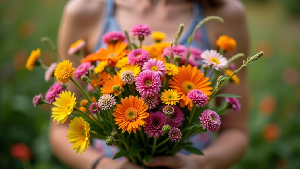 Wildflower meadow bouquet arrangement