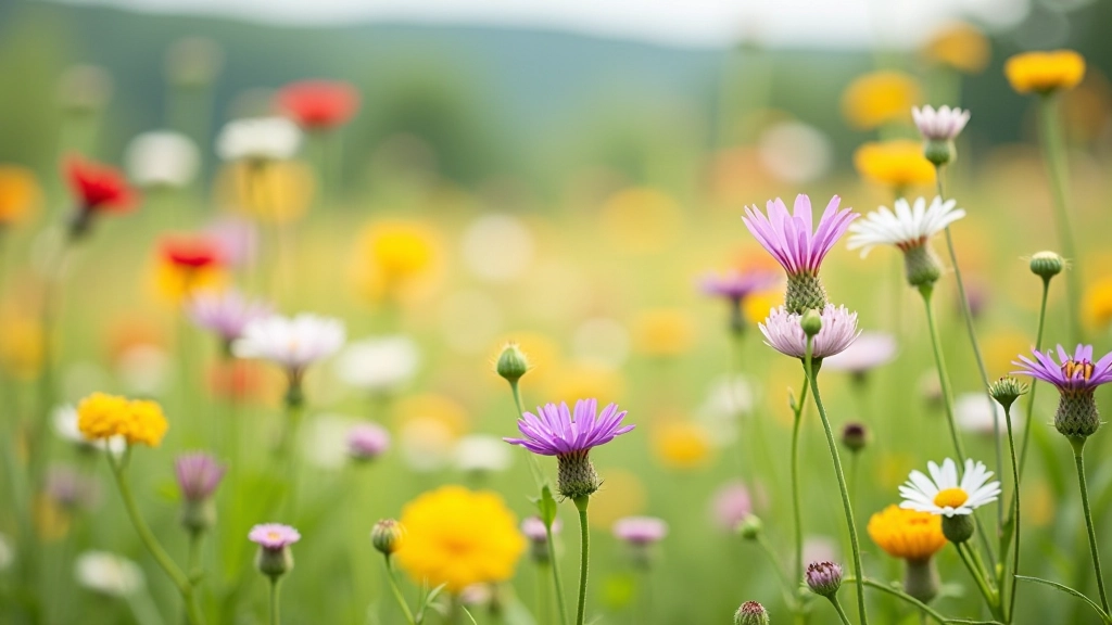 Calendar page showing wildflower blooming times throughout different seasons in skanbell region