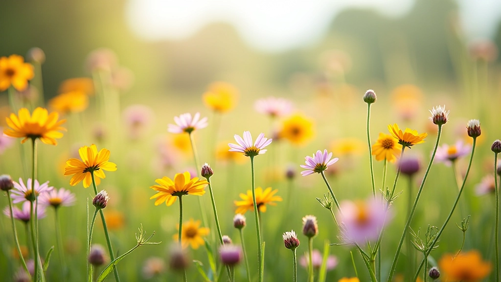 Wildflower meadow calendar showing seasonal blooms throughout the year